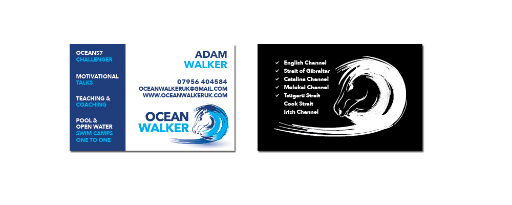 Business cards for Ocean Walker